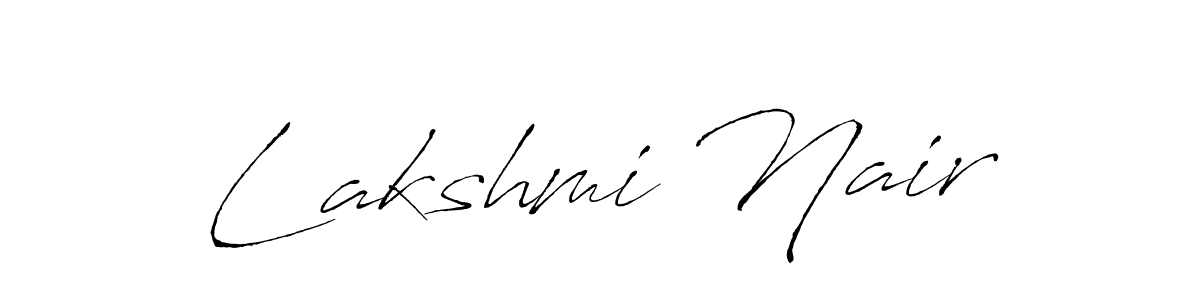 Make a beautiful signature design for name Lakshmi Nair. With this signature (Antro_Vectra) style, you can create a handwritten signature for free. Lakshmi Nair signature style 6 images and pictures png