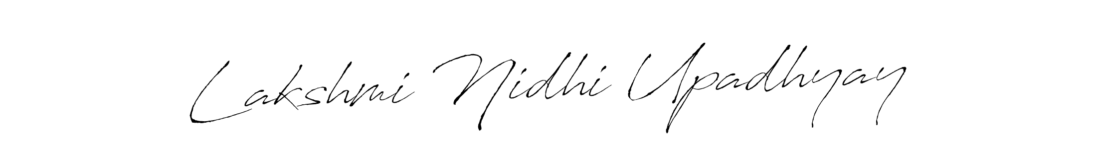 Create a beautiful signature design for name Lakshmi Nidhi Upadhyay. With this signature (Antro_Vectra) fonts, you can make a handwritten signature for free. Lakshmi Nidhi Upadhyay signature style 6 images and pictures png