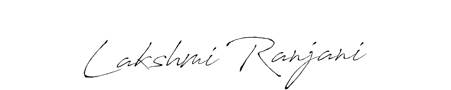 Antro_Vectra is a professional signature style that is perfect for those who want to add a touch of class to their signature. It is also a great choice for those who want to make their signature more unique. Get Lakshmi Ranjani name to fancy signature for free. Lakshmi Ranjani signature style 6 images and pictures png