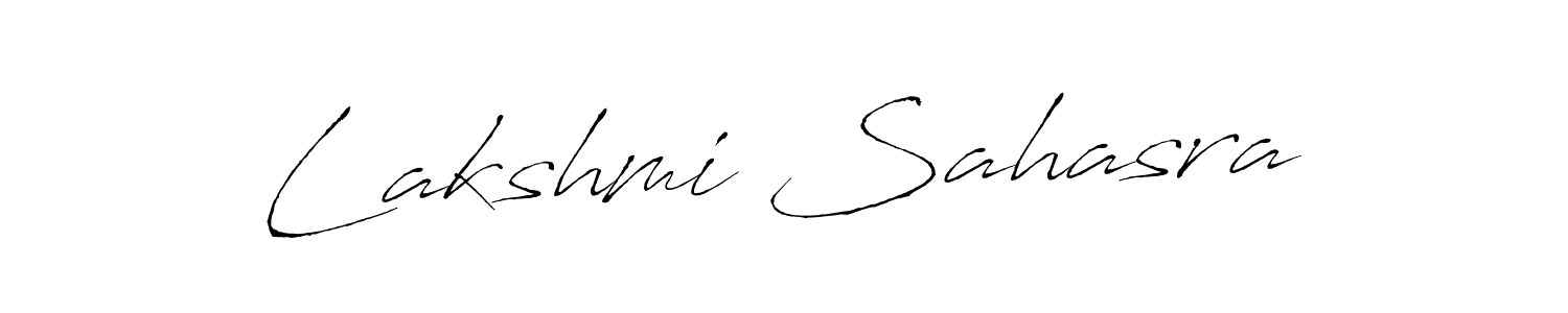 Antro_Vectra is a professional signature style that is perfect for those who want to add a touch of class to their signature. It is also a great choice for those who want to make their signature more unique. Get Lakshmi Sahasra name to fancy signature for free. Lakshmi Sahasra signature style 6 images and pictures png