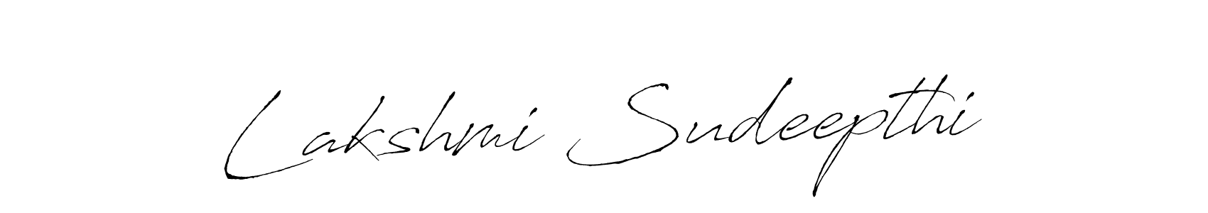 How to make Lakshmi Sudeepthi signature? Antro_Vectra is a professional autograph style. Create handwritten signature for Lakshmi Sudeepthi name. Lakshmi Sudeepthi signature style 6 images and pictures png