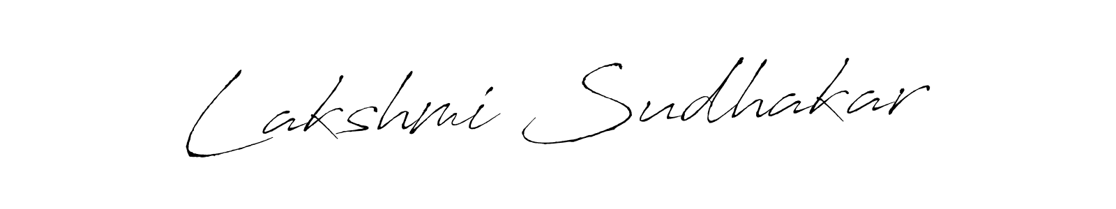 Make a beautiful signature design for name Lakshmi Sudhakar. With this signature (Antro_Vectra) style, you can create a handwritten signature for free. Lakshmi Sudhakar signature style 6 images and pictures png