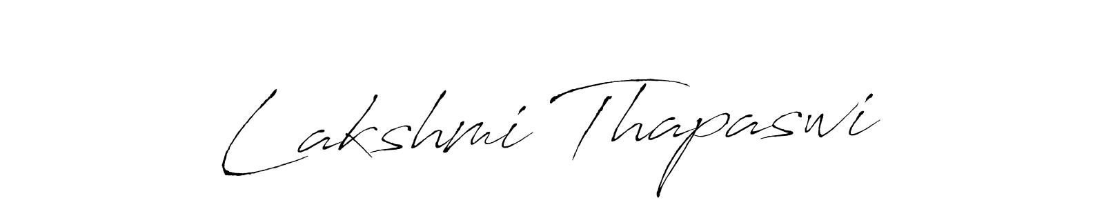 Make a beautiful signature design for name Lakshmi Thapaswi. With this signature (Antro_Vectra) style, you can create a handwritten signature for free. Lakshmi Thapaswi signature style 6 images and pictures png
