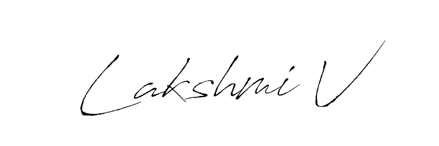 How to make Lakshmi V signature? Antro_Vectra is a professional autograph style. Create handwritten signature for Lakshmi V name. Lakshmi V signature style 6 images and pictures png