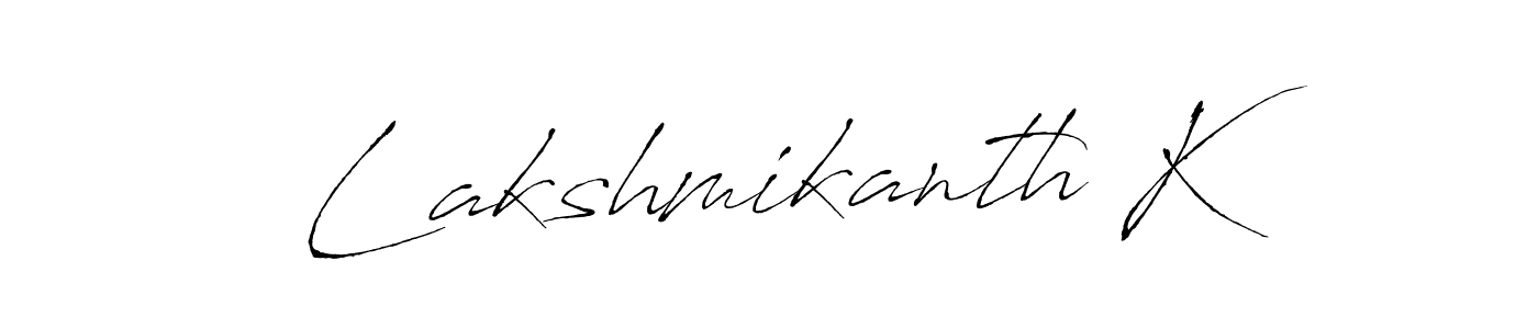 It looks lik you need a new signature style for name Lakshmikanth K. Design unique handwritten (Antro_Vectra) signature with our free signature maker in just a few clicks. Lakshmikanth K signature style 6 images and pictures png