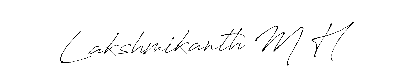 if you are searching for the best signature style for your name Lakshmikanth M H. so please give up your signature search. here we have designed multiple signature styles  using Antro_Vectra. Lakshmikanth M H signature style 6 images and pictures png