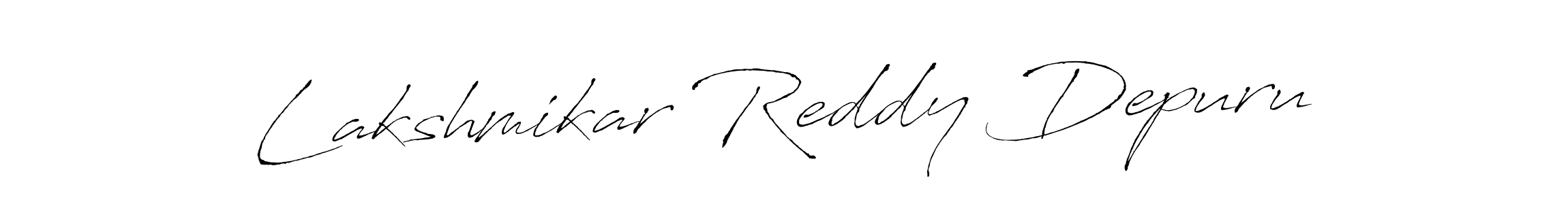 Make a beautiful signature design for name Lakshmikar Reddy Depuru. With this signature (Antro_Vectra) style, you can create a handwritten signature for free. Lakshmikar Reddy Depuru signature style 6 images and pictures png