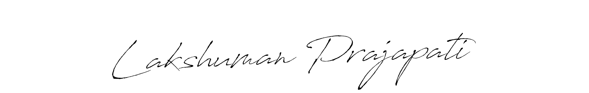 Antro_Vectra is a professional signature style that is perfect for those who want to add a touch of class to their signature. It is also a great choice for those who want to make their signature more unique. Get Lakshuman Prajapati name to fancy signature for free. Lakshuman Prajapati signature style 6 images and pictures png