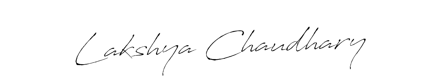 Create a beautiful signature design for name Lakshya Chaudhary. With this signature (Antro_Vectra) fonts, you can make a handwritten signature for free. Lakshya Chaudhary signature style 6 images and pictures png