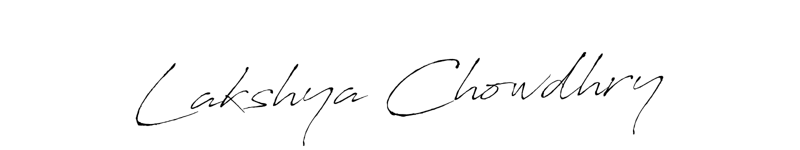 Antro_Vectra is a professional signature style that is perfect for those who want to add a touch of class to their signature. It is also a great choice for those who want to make their signature more unique. Get Lakshya Chowdhry name to fancy signature for free. Lakshya Chowdhry signature style 6 images and pictures png