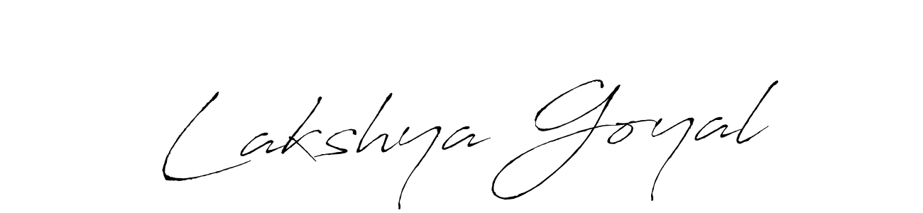 How to make Lakshya Goyal signature? Antro_Vectra is a professional autograph style. Create handwritten signature for Lakshya Goyal name. Lakshya Goyal signature style 6 images and pictures png