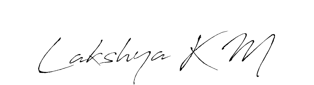 Lakshya K M stylish signature style. Best Handwritten Sign (Antro_Vectra) for my name. Handwritten Signature Collection Ideas for my name Lakshya K M. Lakshya K M signature style 6 images and pictures png