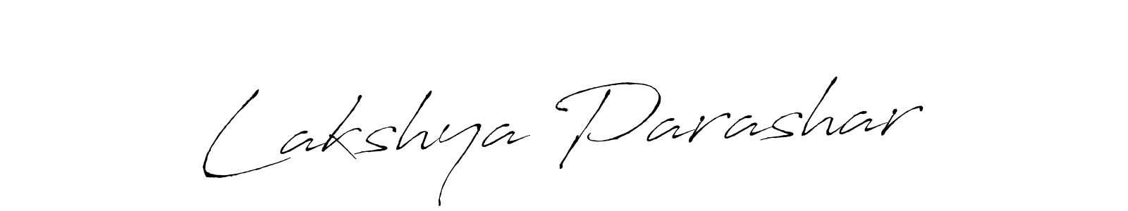 Design your own signature with our free online signature maker. With this signature software, you can create a handwritten (Antro_Vectra) signature for name Lakshya Parashar. Lakshya Parashar signature style 6 images and pictures png