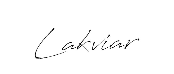 Make a beautiful signature design for name Lakviar. With this signature (Antro_Vectra) style, you can create a handwritten signature for free. Lakviar signature style 6 images and pictures png