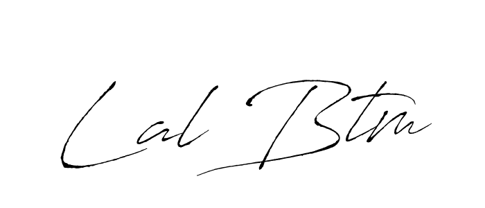 Antro_Vectra is a professional signature style that is perfect for those who want to add a touch of class to their signature. It is also a great choice for those who want to make their signature more unique. Get Lal Btm name to fancy signature for free. Lal Btm signature style 6 images and pictures png