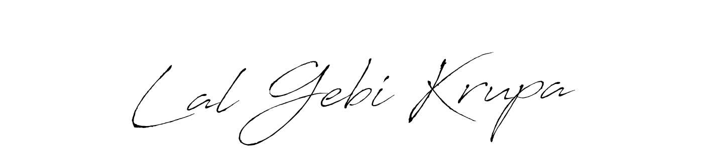 It looks lik you need a new signature style for name Lal Gebi Krupa. Design unique handwritten (Antro_Vectra) signature with our free signature maker in just a few clicks. Lal Gebi Krupa signature style 6 images and pictures png