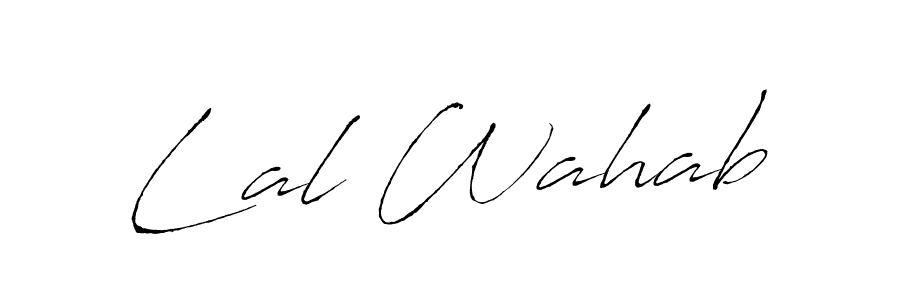 Use a signature maker to create a handwritten signature online. With this signature software, you can design (Antro_Vectra) your own signature for name Lal Wahab. Lal Wahab signature style 6 images and pictures png