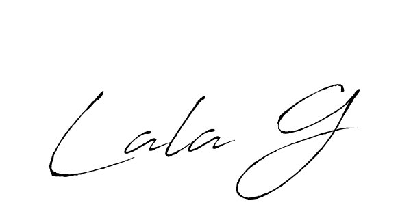 How to make Lala G name signature. Use Antro_Vectra style for creating short signs online. This is the latest handwritten sign. Lala G signature style 6 images and pictures png