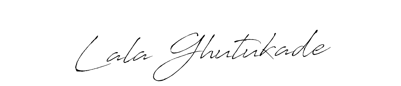 Lala Ghutukade stylish signature style. Best Handwritten Sign (Antro_Vectra) for my name. Handwritten Signature Collection Ideas for my name Lala Ghutukade. Lala Ghutukade signature style 6 images and pictures png