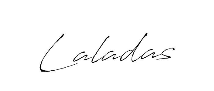 Use a signature maker to create a handwritten signature online. With this signature software, you can design (Antro_Vectra) your own signature for name Laladas. Laladas signature style 6 images and pictures png