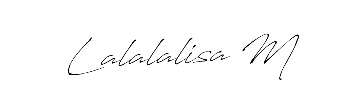 Use a signature maker to create a handwritten signature online. With this signature software, you can design (Antro_Vectra) your own signature for name Lalalalisa M. Lalalalisa M signature style 6 images and pictures png