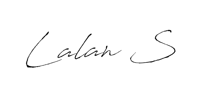 How to make Lalan S name signature. Use Antro_Vectra style for creating short signs online. This is the latest handwritten sign. Lalan S signature style 6 images and pictures png