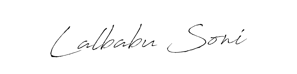 How to make Lalbabu Soni name signature. Use Antro_Vectra style for creating short signs online. This is the latest handwritten sign. Lalbabu Soni signature style 6 images and pictures png