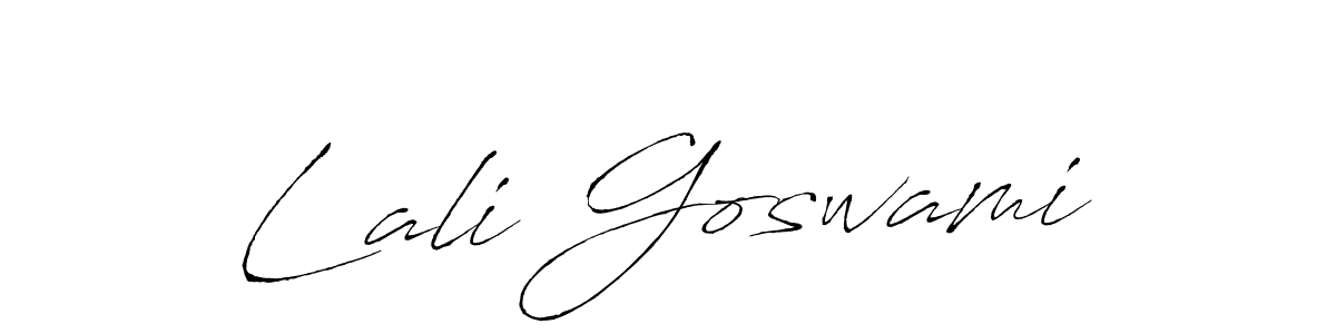 Make a beautiful signature design for name Lali Goswami. With this signature (Antro_Vectra) style, you can create a handwritten signature for free. Lali Goswami signature style 6 images and pictures png