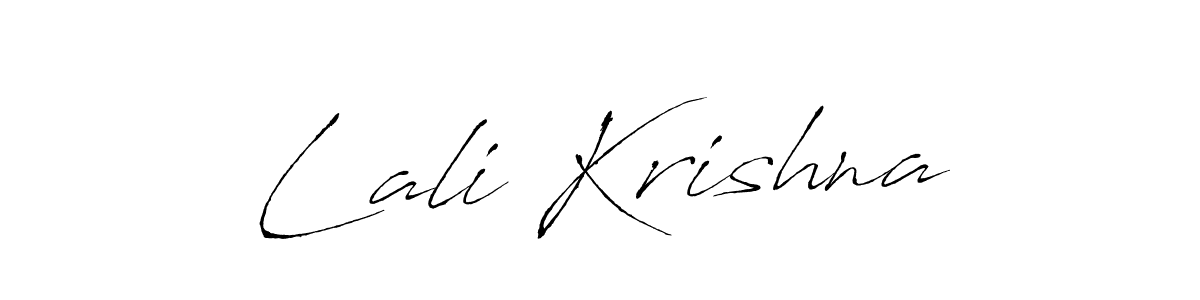 Antro_Vectra is a professional signature style that is perfect for those who want to add a touch of class to their signature. It is also a great choice for those who want to make their signature more unique. Get Lali Krishna name to fancy signature for free. Lali Krishna signature style 6 images and pictures png
