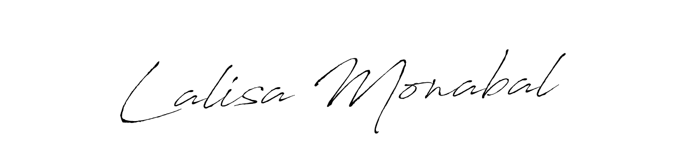 How to make Lalisa Monabal name signature. Use Antro_Vectra style for creating short signs online. This is the latest handwritten sign. Lalisa Monabal signature style 6 images and pictures png