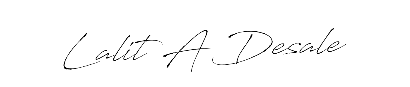 Also You can easily find your signature by using the search form. We will create Lalit A Desale name handwritten signature images for you free of cost using Antro_Vectra sign style. Lalit A Desale signature style 6 images and pictures png