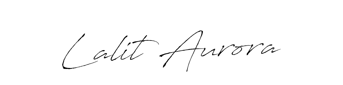 How to make Lalit Aurora name signature. Use Antro_Vectra style for creating short signs online. This is the latest handwritten sign. Lalit Aurora signature style 6 images and pictures png