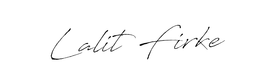 How to make Lalit Firke name signature. Use Antro_Vectra style for creating short signs online. This is the latest handwritten sign. Lalit Firke signature style 6 images and pictures png