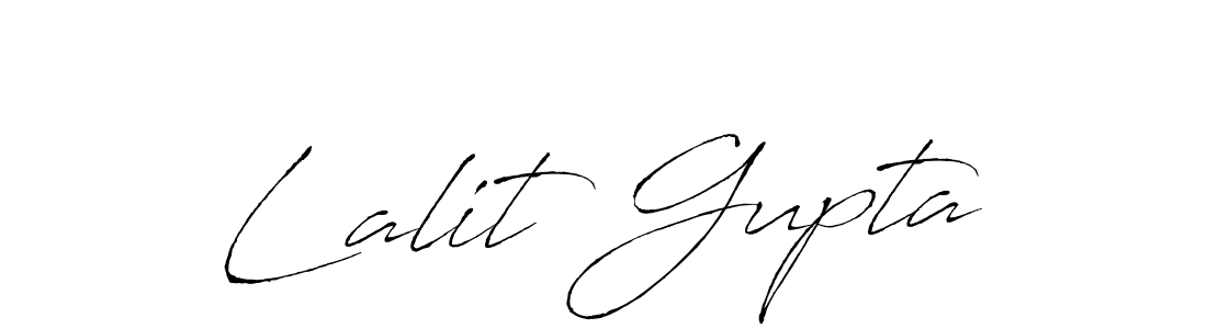 How to make Lalit Gupta name signature. Use Antro_Vectra style for creating short signs online. This is the latest handwritten sign. Lalit Gupta signature style 6 images and pictures png