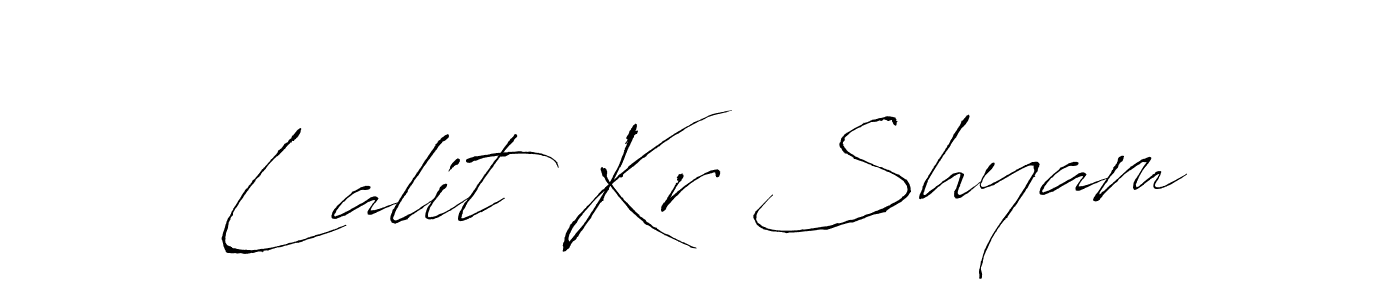 Antro_Vectra is a professional signature style that is perfect for those who want to add a touch of class to their signature. It is also a great choice for those who want to make their signature more unique. Get Lalit Kr Shyam name to fancy signature for free. Lalit Kr Shyam signature style 6 images and pictures png