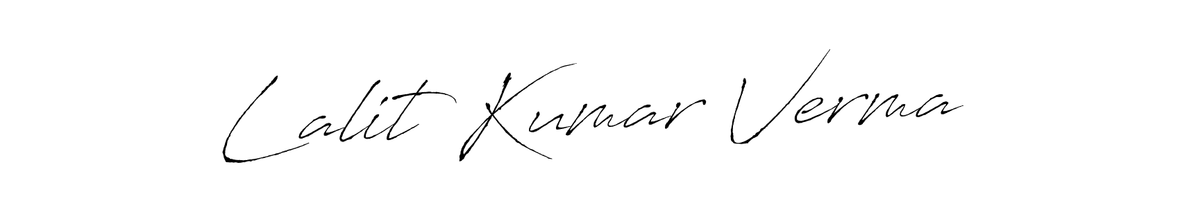 Design your own signature with our free online signature maker. With this signature software, you can create a handwritten (Antro_Vectra) signature for name Lalit Kumar Verma. Lalit Kumar Verma signature style 6 images and pictures png