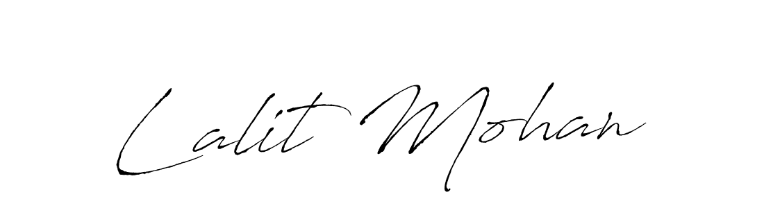 Use a signature maker to create a handwritten signature online. With this signature software, you can design (Antro_Vectra) your own signature for name Lalit Mohan. Lalit Mohan signature style 6 images and pictures png