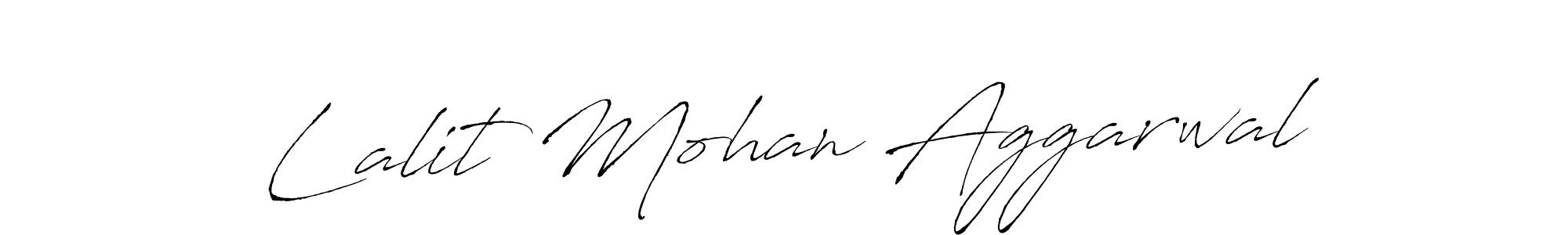 How to make Lalit Mohan Aggarwal name signature. Use Antro_Vectra style for creating short signs online. This is the latest handwritten sign. Lalit Mohan Aggarwal signature style 6 images and pictures png