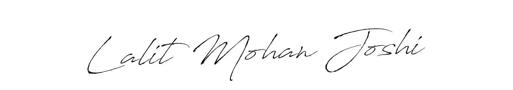 How to make Lalit Mohan Joshi name signature. Use Antro_Vectra style for creating short signs online. This is the latest handwritten sign. Lalit Mohan Joshi signature style 6 images and pictures png