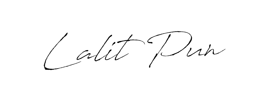 Make a beautiful signature design for name Lalit Pun. With this signature (Antro_Vectra) style, you can create a handwritten signature for free. Lalit Pun signature style 6 images and pictures png