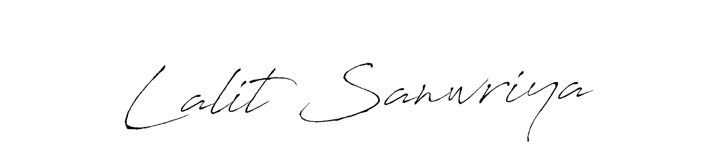 How to make Lalit Sanwriya name signature. Use Antro_Vectra style for creating short signs online. This is the latest handwritten sign. Lalit Sanwriya signature style 6 images and pictures png