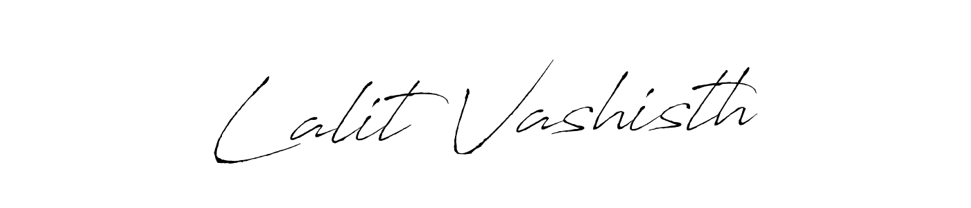 How to make Lalit Vashisth name signature. Use Antro_Vectra style for creating short signs online. This is the latest handwritten sign. Lalit Vashisth signature style 6 images and pictures png