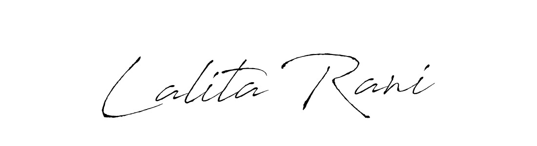 The best way (Antro_Vectra) to make a short signature is to pick only two or three words in your name. The name Lalita Rani include a total of six letters. For converting this name. Lalita Rani signature style 6 images and pictures png