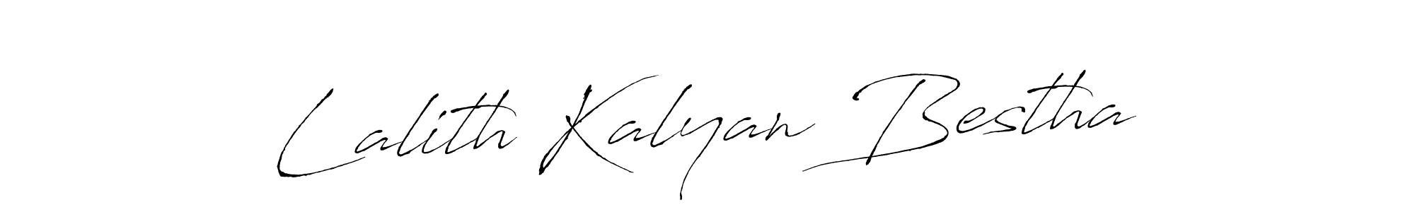 How to make Lalith Kalyan Bestha signature? Antro_Vectra is a professional autograph style. Create handwritten signature for Lalith Kalyan Bestha name. Lalith Kalyan Bestha signature style 6 images and pictures png