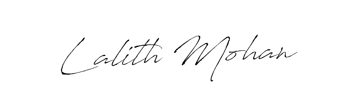 How to make Lalith Mohan name signature. Use Antro_Vectra style for creating short signs online. This is the latest handwritten sign. Lalith Mohan signature style 6 images and pictures png