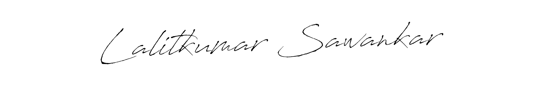 How to make Lalitkumar Sawankar name signature. Use Antro_Vectra style for creating short signs online. This is the latest handwritten sign. Lalitkumar Sawankar signature style 6 images and pictures png