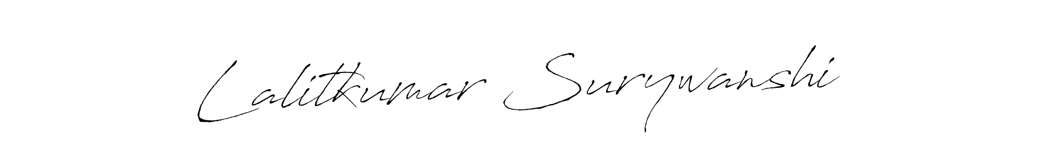 Create a beautiful signature design for name Lalitkumar Surywanshi. With this signature (Antro_Vectra) fonts, you can make a handwritten signature for free. Lalitkumar Surywanshi signature style 6 images and pictures png
