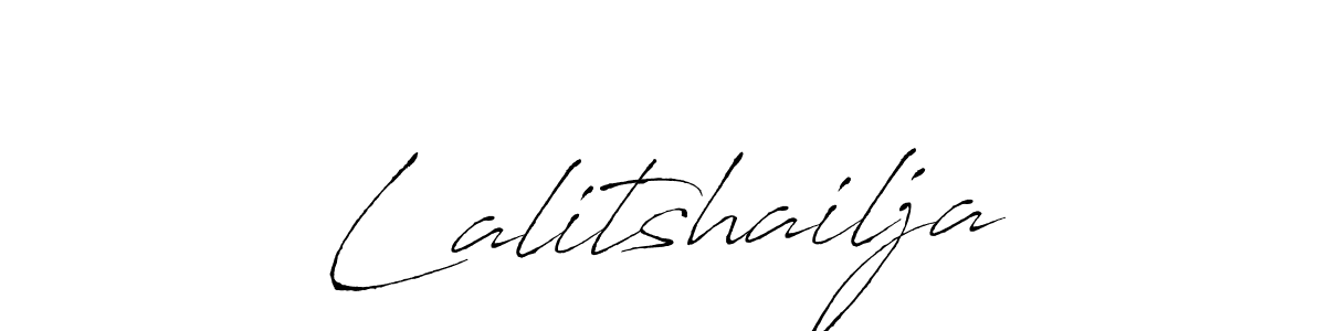 How to make Lalitshailja name signature. Use Antro_Vectra style for creating short signs online. This is the latest handwritten sign. Lalitshailja signature style 6 images and pictures png