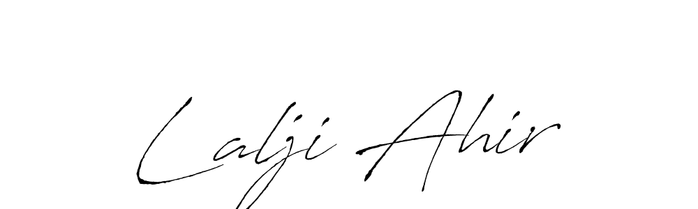 How to make Lalji Ahir name signature. Use Antro_Vectra style for creating short signs online. This is the latest handwritten sign. Lalji Ahir signature style 6 images and pictures png