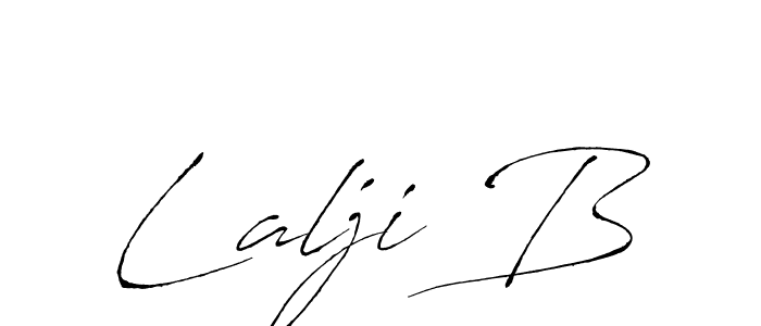 You should practise on your own different ways (Antro_Vectra) to write your name (Lalji B) in signature. don't let someone else do it for you. Lalji B signature style 6 images and pictures png
